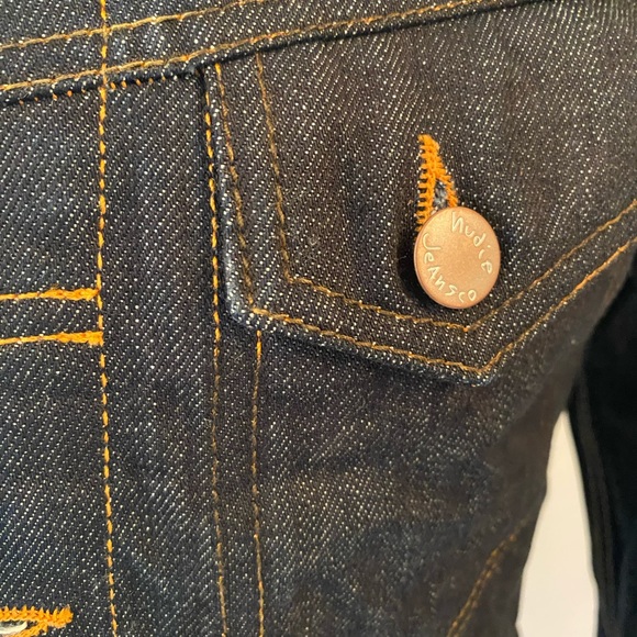 Nudie Raw Denim Conny Jacket. Excellent Condition-Men’s Small. Smart + Stylish! - Picture 3 of 6